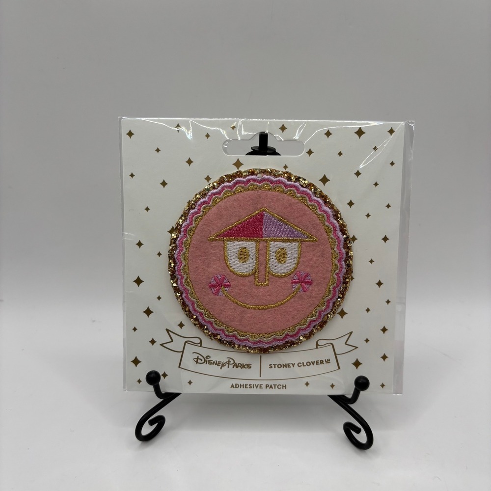 Disney Parks Stoney Clover Lane Its a Small World Clock Pink Adhesive Patch New